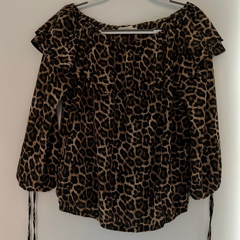 M Kors off shoulder animal print - Picture 1 of 3